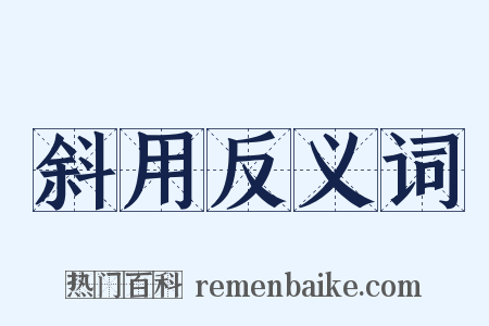 斜用反义词是什么意思的图片